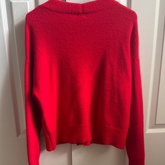 Target Bright Red V‑Neck Button Cardigan - Picture 3 of 3